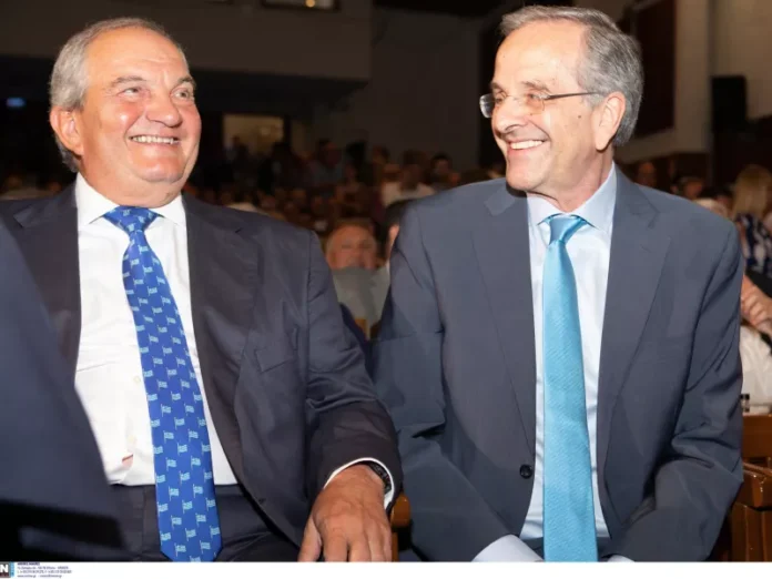«Βολές» Καραμανλή για τα εθνικά: Ηχηρό μήνυμα στην κυβέρνηση στην κοινή εμφάνιση με Αντώνη Σαμαρά