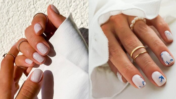 nails-art.jpg κοντά νύχια σχέδια: τεχνοτροπίες μινιμαλ, λεπτό γαλλικό και ημιδιαφανή χρώματα για κομψό μανικιούρ