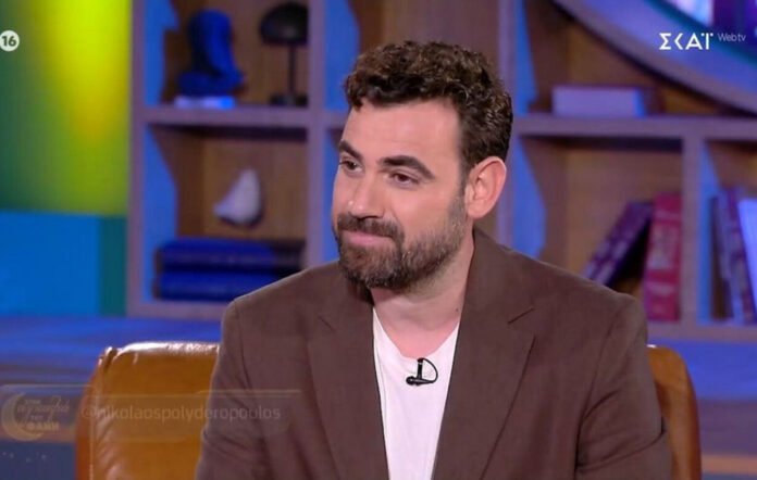 Φωτογραφία του Νίκος Πολυδερόπουλος υδραυλικός συζητώντας για οικοδομή και κάστινγκ στην τηλεόραση