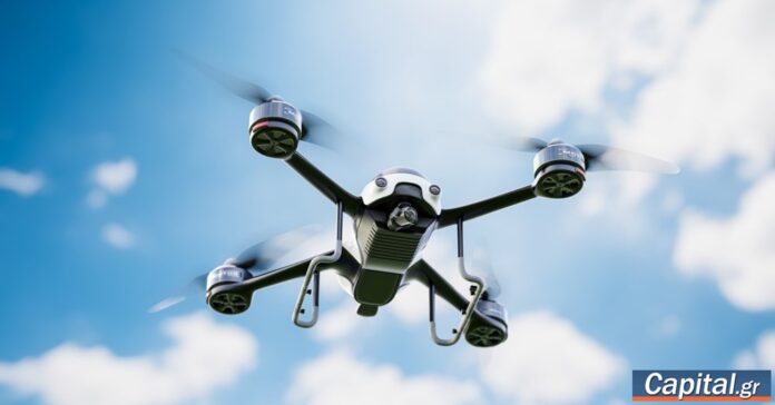Εντοπισμένο drone φυλακές Χανίων πάνω από την ταράτσα του καταστήματος κράτησης με ύποπτο πακέτο που περισυλλέχθηκε