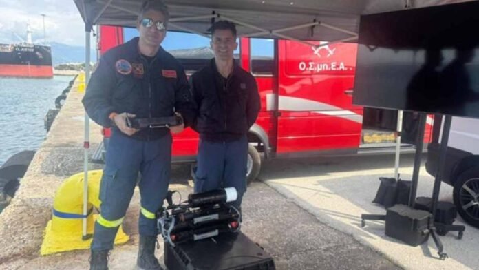 υποβρύχιο drone Chasing M2 Pro Max της Πυροσβεστικής Υπηρεσίας Δυτικής Ελλάδας σε εκπαίδευση